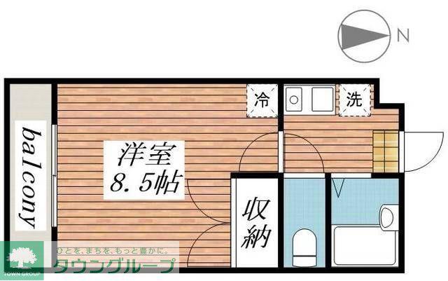 アパマン小泉(1K/2階)の間取り写真