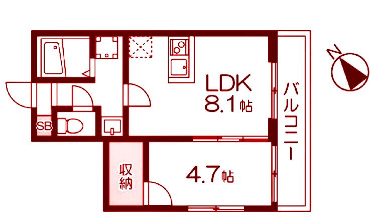ベル・ラフィーネ(1LDK/3階)の間取り写真