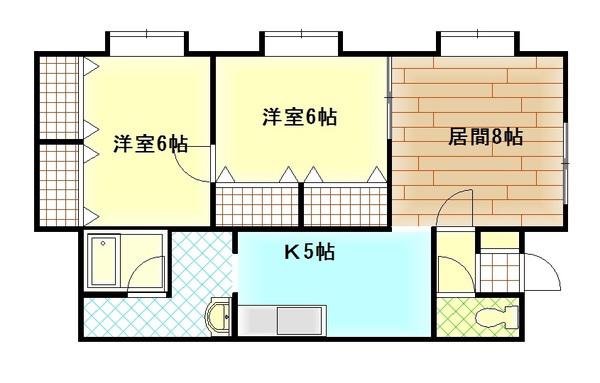 ETERNAL(2LDK/2階)の間取り写真