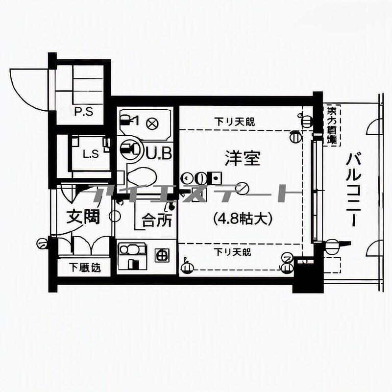 ファミールハイツ北大阪5号棟(ワンルーム/5階)の間取り写真