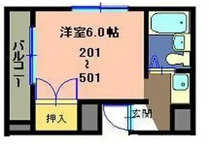 コーラルハイツ沼津II(ワンルーム/4階)の間取り写真