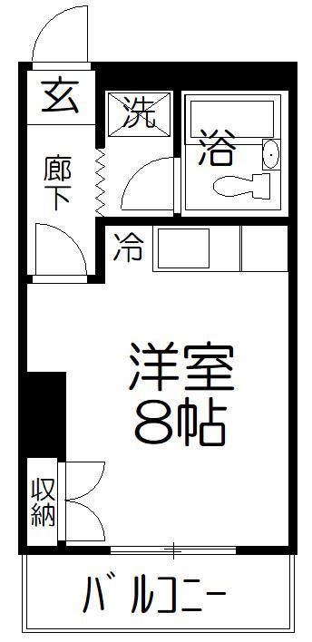信和マンション(ワンルーム/3階)の間取り写真