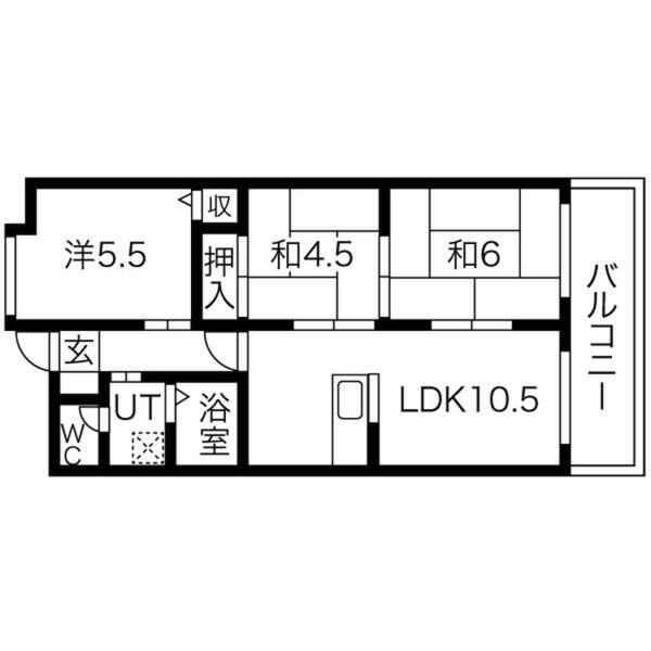 ビューハーモニー(3LDK/3階)の間取り写真