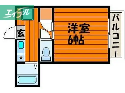 ロイヤルピジョン(1K/2階)の間取り写真