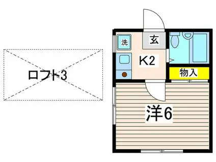 レオパレス森崎II(1K/1階)の間取り写真