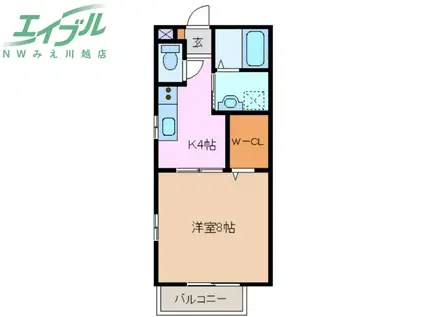 ATHLETE(1K/2階)の間取り写真