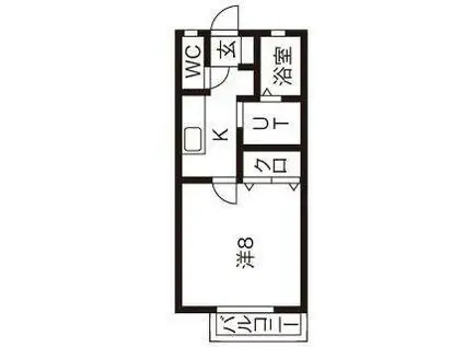 コンフォートY・S(1K/1階)の間取り写真