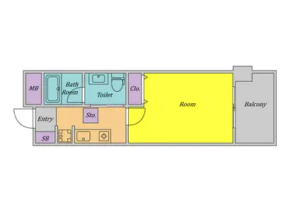 ウォブ・レマーニー昭和町(1K/4階)の間取り写真