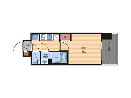 プレサンス 西九条 GATERISE(1K/2階)の間取り写真