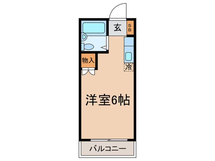 ウィーンハイツ(ワンルーム/1階)の間取り写真
