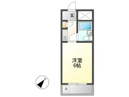 パルティーレ神宮南(ワンルーム/1階)の間取り写真