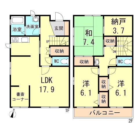 セントポーリア鴻池(3SLDK/1階)の間取り写真