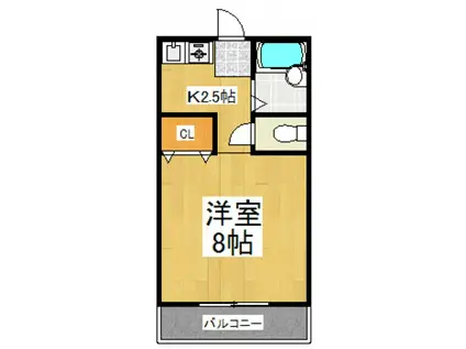 サンガーデン肥沼(1K/1階)の間取り写真