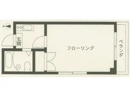 古澤ビル(1K/3階)の間取り写真