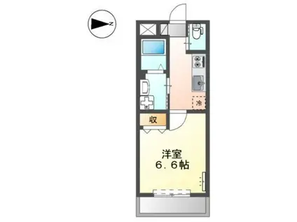 仮相模原市橋本6丁目マンション(1K/4階)の間取り写真