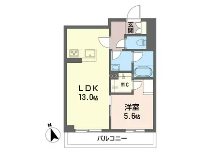 グランドゥールKAZU(1LDK/1階)の間取り写真