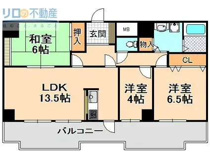 伊丹パークホームズ(3LDK/6階)の間取り写真
