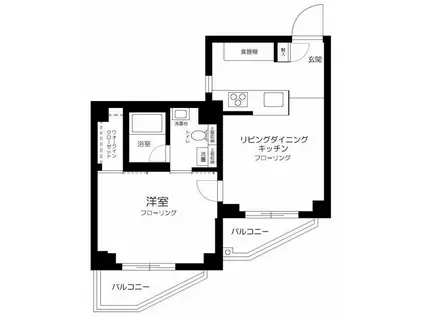 カノン押上(1LDK/8階)の間取り写真