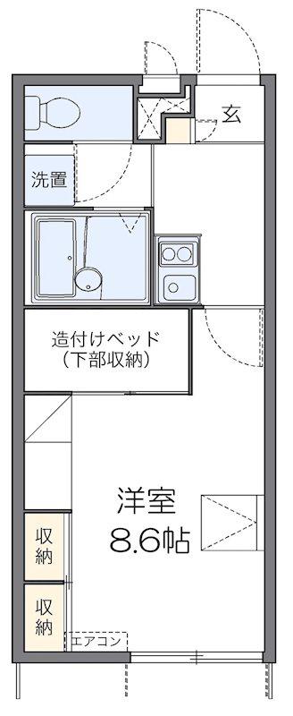 レオパレス星&ナミ K10(1K/1階)の間取り写真