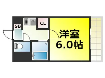 サンパークハイツ(1K/2階)の間取り写真