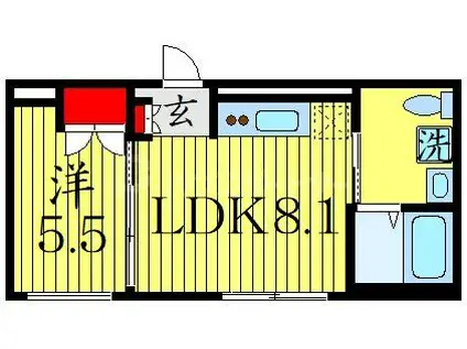 FIKA池袋(1LDK/2階)の間取り写真