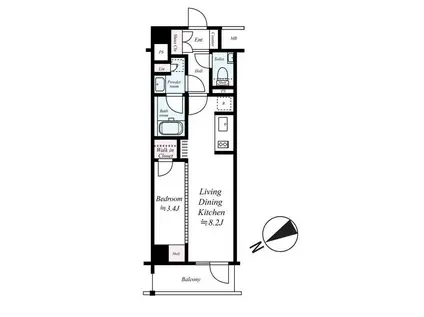パレステージ西日暮里II(1LDK/6階)の間取り写真