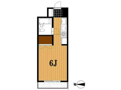 エクセレント西船橋(1K/3階)の間取り写真