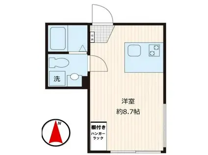 TRIAS731(ワンルーム/4階)の間取り写真