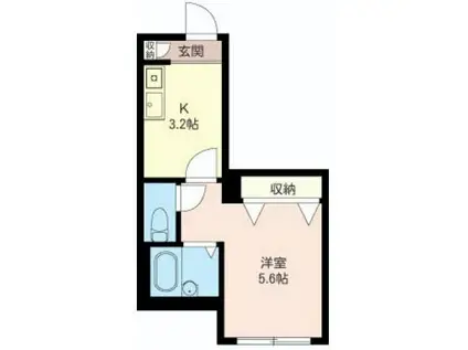 COSMO DWELL OJI(1K/3階)の間取り写真