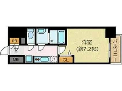 プレサンス丸の内アデル(1K/6階)の間取り写真