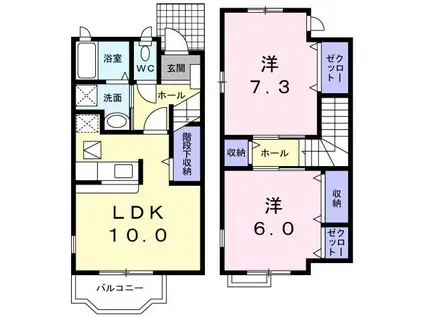 カレントS・K D(2LDK/1階)の間取り写真
