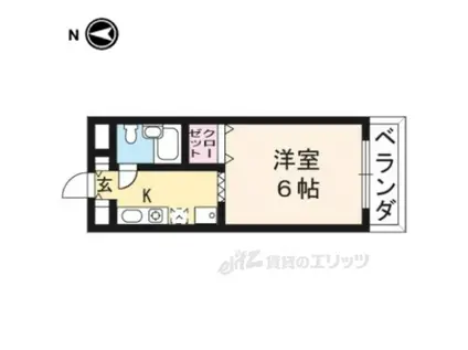 エクセレント林戸(1K/1階)の間取り写真