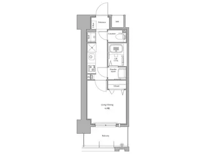 ネストピア博多グランドステージIII(1K/10階)の間取り写真