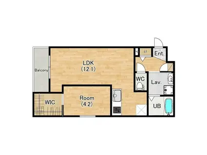 グレイス天野(1LDK/1階)の間取り写真