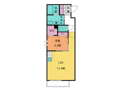 CASA LA・LUCE(1LDK/2階)の間取り写真