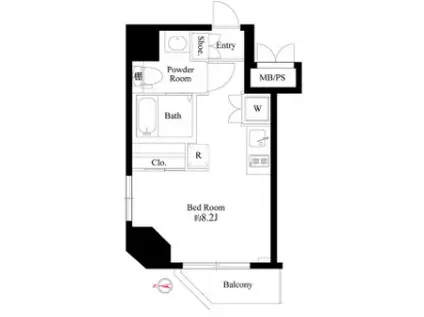 LA PERLA WASEDAラ・ぺルラ早稲田(ワンルーム/5階)の間取り写真