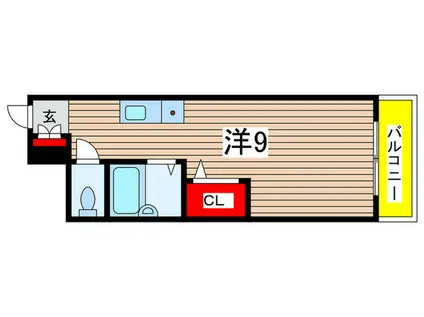 パレスコート石橋(ワンルーム/3階)の間取り写真