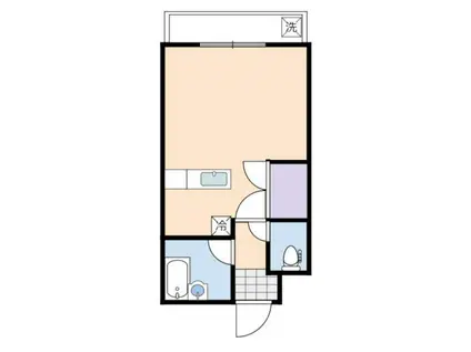 GALUCK大淀(ワンルーム/3階)の間取り写真