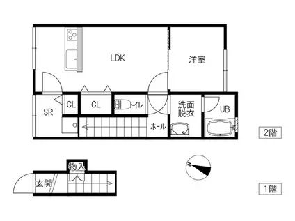 LSフォレスト(1LDK/2階)の間取り写真