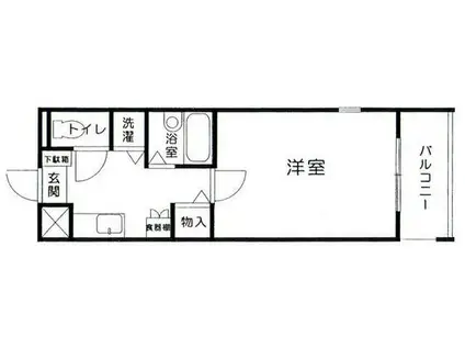 ハイメゾン緑が丘中(1K/1階)の間取り写真