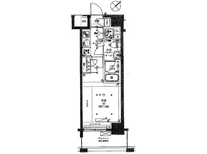 スパシエグランス横浜反町(1K/2階)の間取り写真