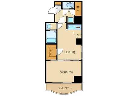 ノルデンタワー新大阪アネックス(1LDK/4階)の間取り写真