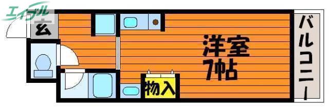 ストゥディオアレズ(ワンルーム/4階)の間取り写真