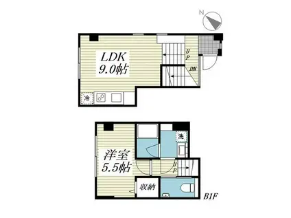 サリースマイル参番館(1LDK/1階)の間取り写真