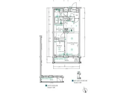 アンベリール墨田II(1SLDK/3階)の間取り写真