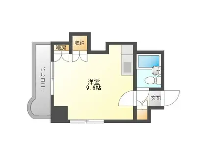 シティハイムN15A棟(ワンルーム/4階)の間取り写真