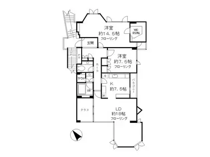 メゾン有禧(2LDK/2階)の間取り写真