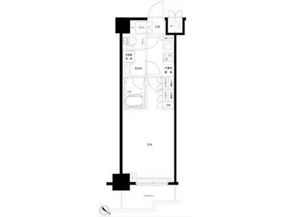 ルーブル住吉弐番館(1K/11階)の間取り写真