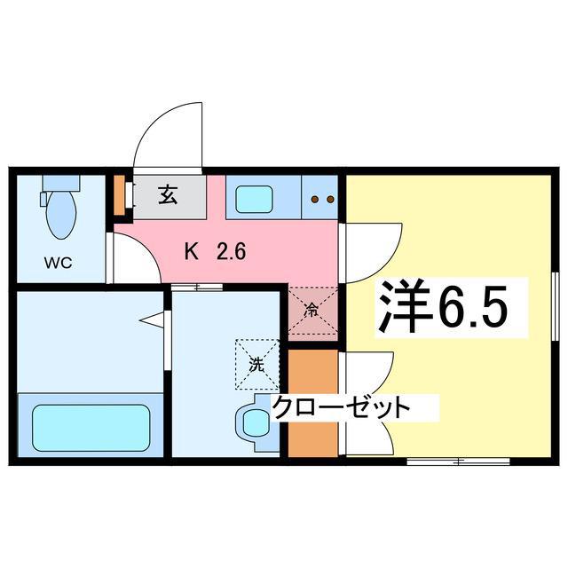 MONO木更津(1K/1階)の間取り写真