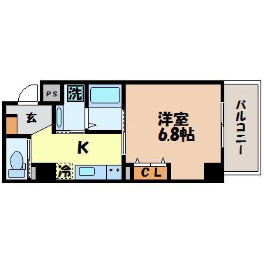 アム フェリシェ(1K/2階)の間取り写真